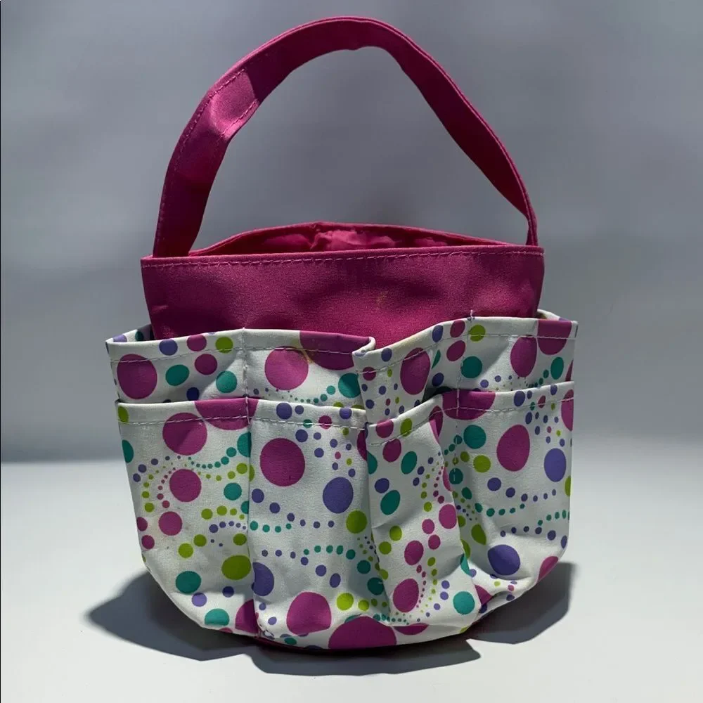 Polka Dot Pink makeup bag